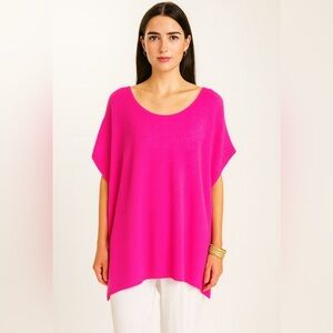 Lilly Pulitzer Kizzy cashmere tunic sweater size small/medium hot pink poncho